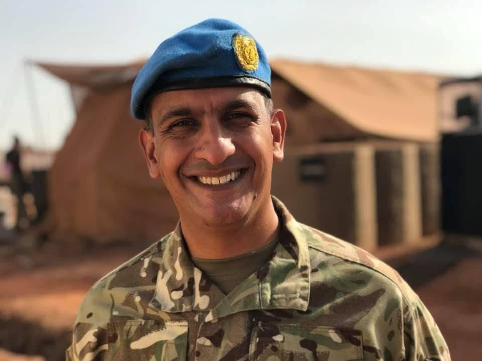 Professor Khan in the UN blue beret, Bentiu